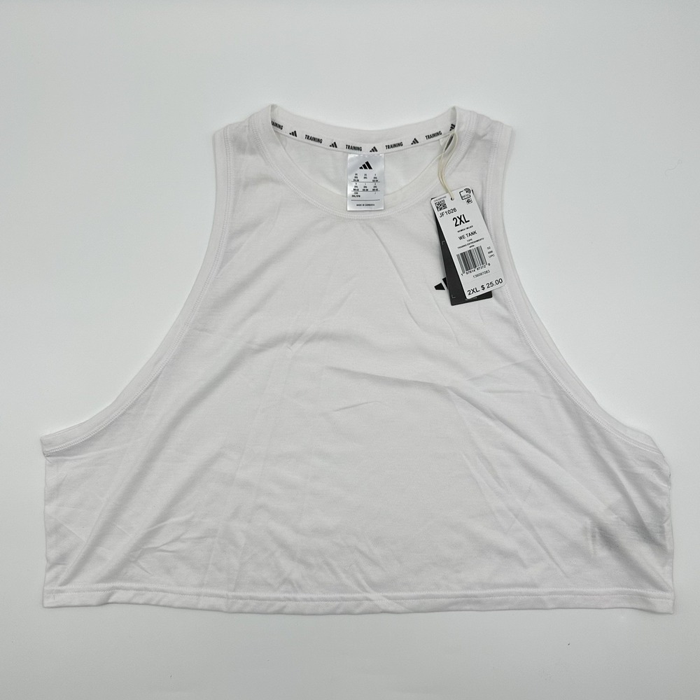Adidas We Tank Top Womens 2XL XXL Training Climacool White‎ Lightweight NWT